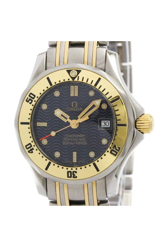 Pre-Owned OMEGA Seamaster Professional 300M 18K Gold Steel Watch 2382.80 Polished (Good)