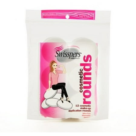 Swisspers Cosmetic Make-Up Rounds 12 ea (Pack of 2)