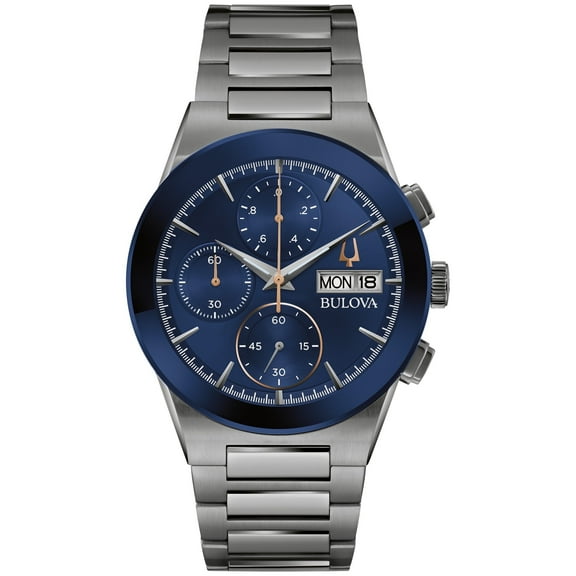 Bulova Men's Millennia Gray Stainless Steel Chronograph Watch - 98C143
