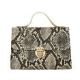 thumbnail image 1 of Vintage Snake Print Shoulder Bag Small PU Chain Crossbody Handbag (Beige), 1 of 7