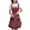 Burgundy, variant on WEIKE Pure cotton cooking apron with lace pockets, stylish cover-up for home kitchen