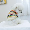 thumbnail image 7 of Harikaji Dog Knitted Sweater, Heart Dinosaur checkered Pattern Puppy Sweater Warm Soft Pet Holiday Clothes for Small Cats and Dogs Rainbow Stripes L, 7 of 7