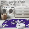 thumbnail image 5 of ODIKA 6'x9' Machine Washable Non-Slip Area Rug, Joyful Snow Scene Celebration Textile Arrangement High Traffic Rug, Purple, 624503, 5 of 5