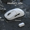 thumbnail image 4 of ATTACK SHARK R6 39g SUPERLIGHT Mouse with Grip Tape, PixArt PAW3950MAX Gaming Sensor, Wireless 8K Mouse, MCU Nodic 52840, BT/2.4G/Wired Gaming Mouse, Adjustable DPI 42000, for Win11/Xbox/PS/Mac -White, 4 of 10