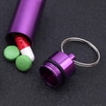 thumbnail image 4 of Tnobhg Portable Sealed Jar Keychain Screw Lid Aluminum Alloy Waterproof Flat Bottom Hanging Mini Tablet Pill Storage Bottle Container Holder Key Ring, 4 of 8