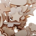 thumbnail image 7 of LOTS 100 Pieces Wood Embellishments Wooden Crafts, Natural Unpainted Crafts for DIY Parties Decoration, Scrapbook Ornaments (0mm), 7 of 7