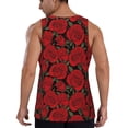 thumbnail image 3 of Haiem Rose Flowers Men Workout Tank Top Gym Bodybuilding Sleeveless Muscle T Shirts Athletic Tank Breathable Workout Shirt-XX-Large, 3 of 9