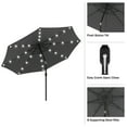 thumbnail image 5 of Pure Garden 10 ft Patio Umbrella with LED Solar Lights and UV 30+, Gray, 5 of 16