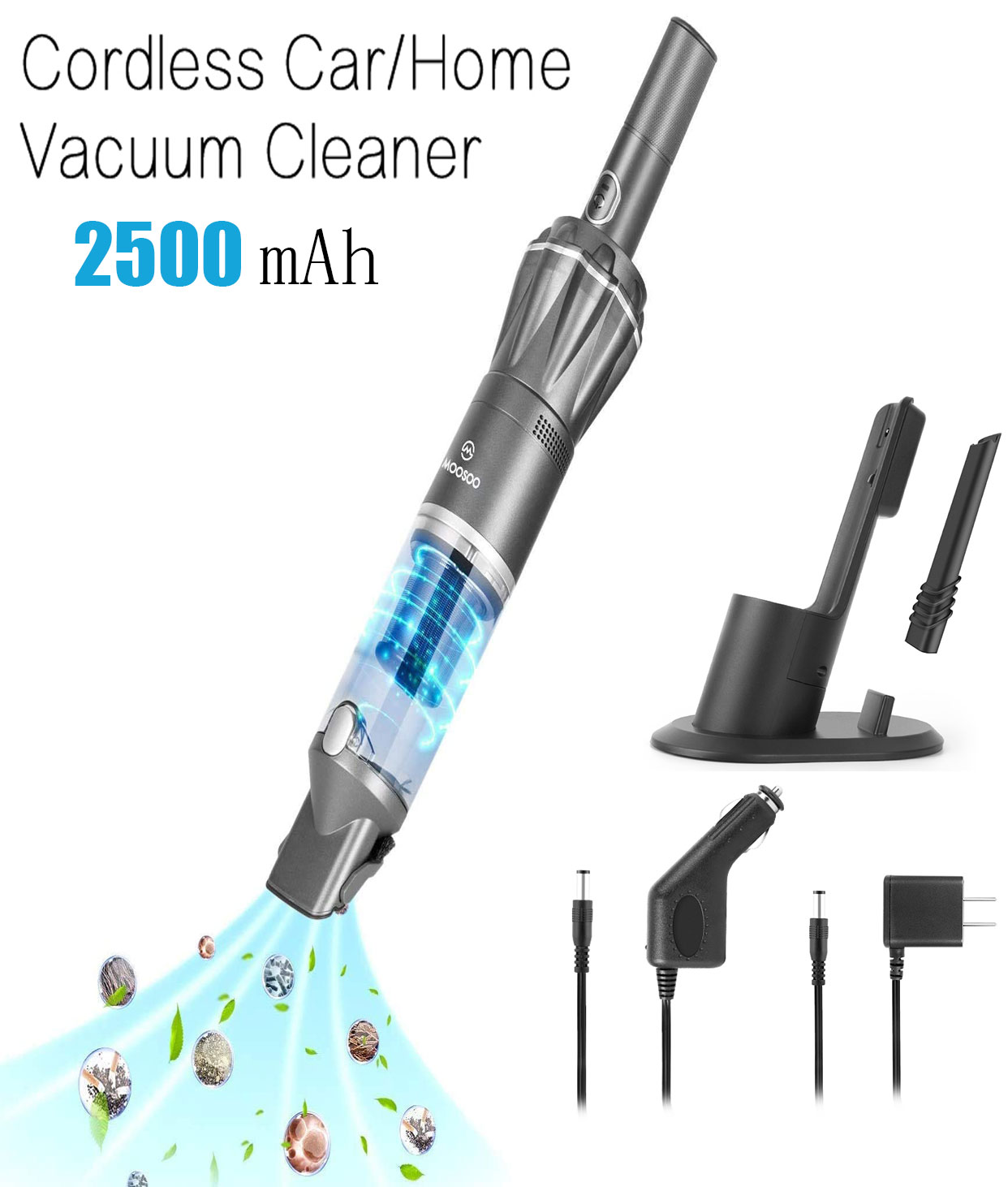 Moosoo Handheld Vacuum Cleaner 12KPa Cordless Portable Hand Vacuum