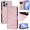 Pink, variant on For iPhone 13 Pro Max Litter Panda Embossing Leather Phone Case with RFID Blocking Card Slot Wallet Magnetic Clasp Lanyard Flip Stand Case,Black,For iPhone 13 Pro Max