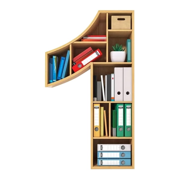 Christmas 1-10 Double-Sided Number Shape Bookshelf Hanging Ornament - Ideal for Christmas Tree Decorations, Bookshelf Hanging Tags Holiday Home Decor Perfect Gift For Book Lovers