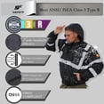 thumbnail image 2 of Sesafety Chaqueta reflectante de alta visibilidad para hombre, chaqueta bomber negra, chaqueta de lluvia de seguridad de alta visibilidad para hombre, trabajo, construcción, 4XL, 2 of 5