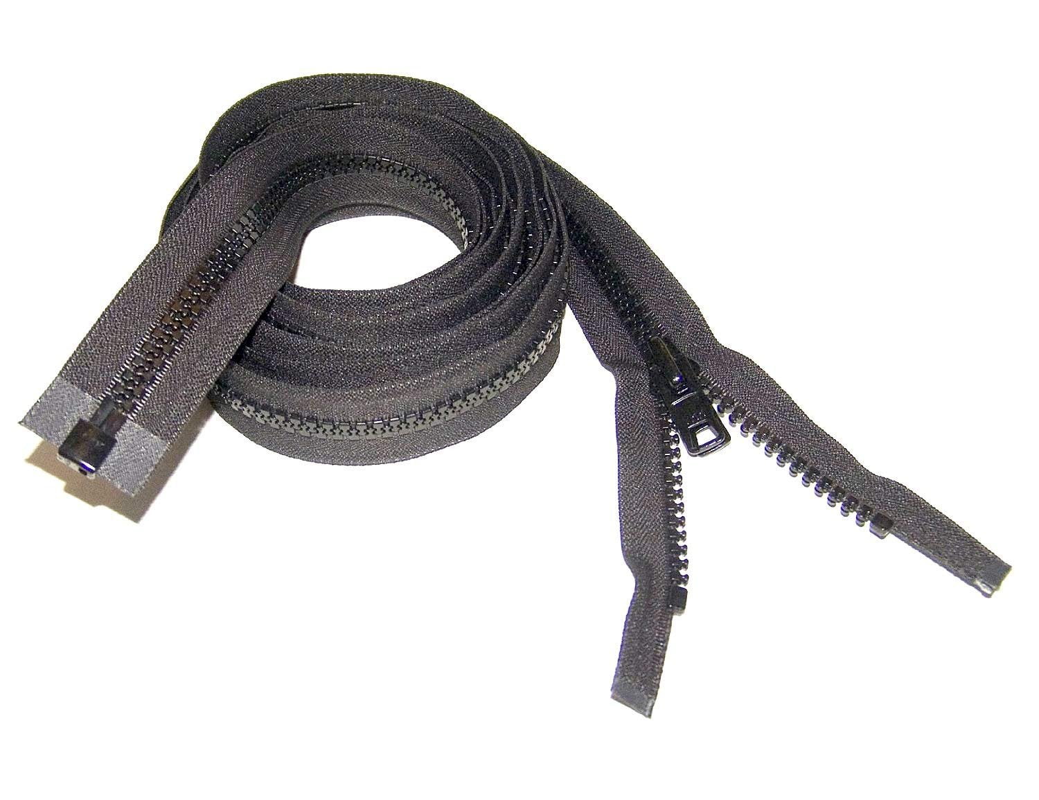 Vislon #10 Separating Zipper with Double Metal Slider Zipper 36/" YKK Black