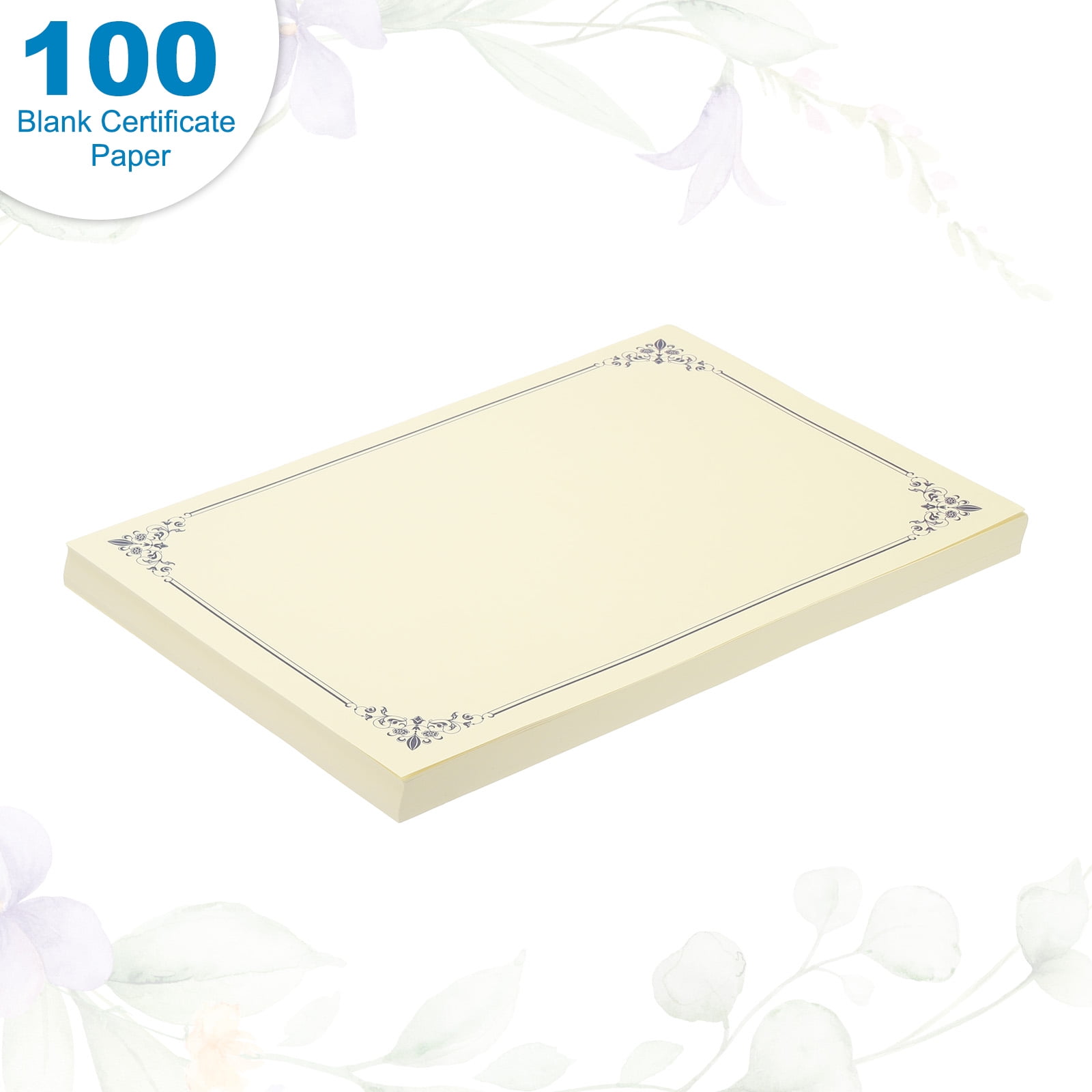 Uxcell 11.7" x 8.3" Certificate Paper, 100 Sheets Blank Award Certificates for Printers
