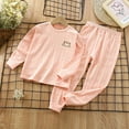 thumbnail image 2 of Girl & Women's Cotton Pajamas Set Long Sleeve Sleepwear Nightwear Soft Pjs Sets,breathable 6-12 Months 12-24 Months 2t 3t 4t 5t 6t 7t 8t 9t Children(Light Pink,18-24 Months), 2 of 4