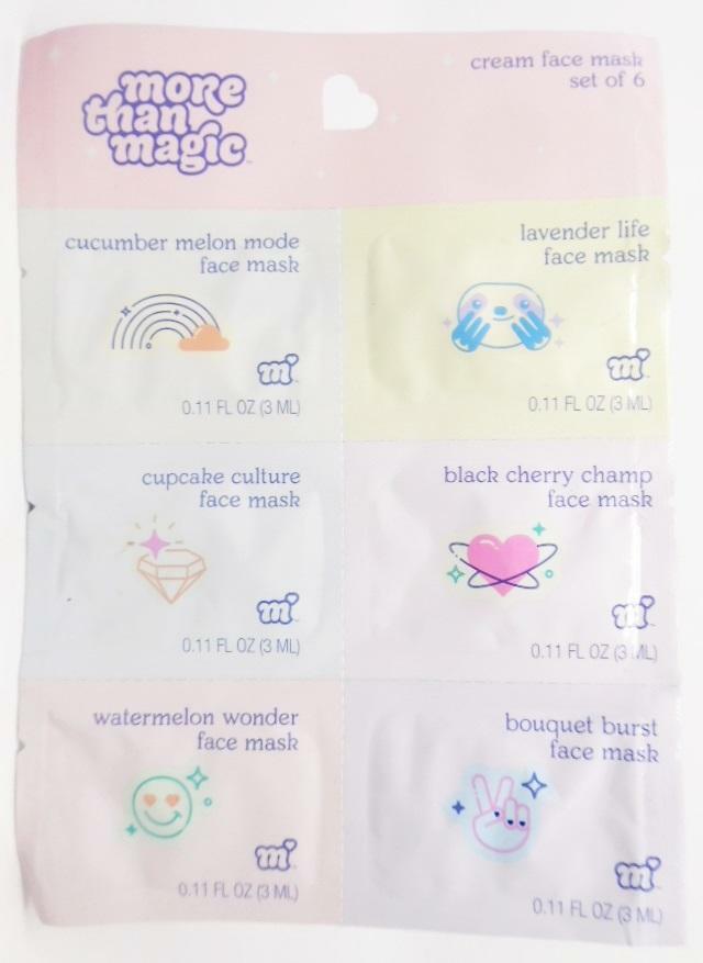 More Than Magic Cream Face Mask Variety Set 6pk MultiColored