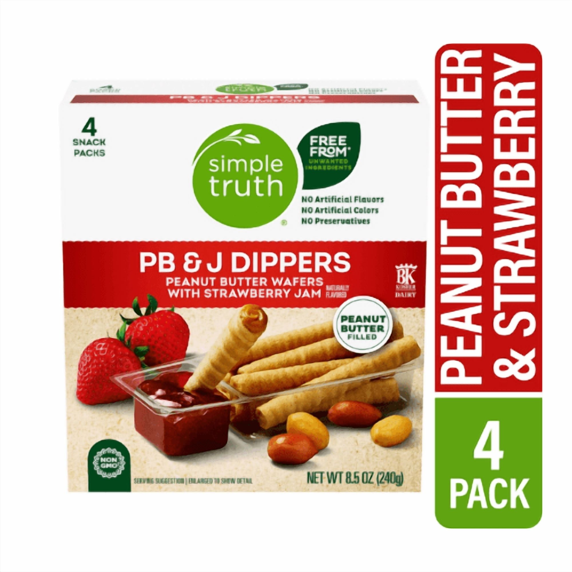 Simple Truth PB&J Strawberry Jam Dippers - 2 PACK
