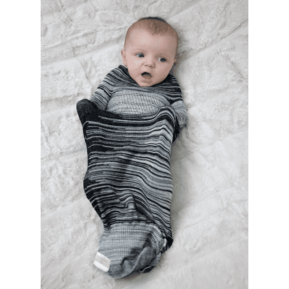 Swaddelini Black Swaddle Sleep Sack, 6-12 Pounds