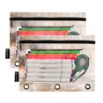 thumbnail image 2 of 2 Pack Flip Folders with Clear PVC Window Binder Pouches 3-Ring Binder Organizer for Office & Home Abstract Wild Animals, 2 of 6