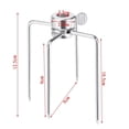 thumbnail image 4 of 2 Pcs Pince à Rôtissoire en Acier Inoxydable pour Viande, Cure-Viandes, Brochettes de Barbecue avec Vis de Verrouillage, Réglages Rapides, Outils de BBQ, 4 of 6