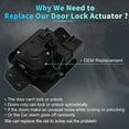 thumbnail image 3 of Actuador de bloqueo de puerta trasera para Chevrolet Tahoe 2007-2014 para Chevrolet Suburban No.13501871 Negro, 3 of 8