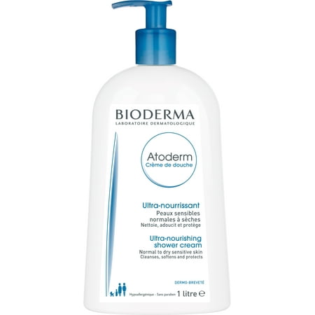Bioderma Atoderm Cleansing Shower Cream Body Wash for Normal to Dry Sensitive Skin - 33.4 fl. (Best Bath Wash For Dry Skin)
