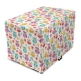 thumbnail image 1 of Owls Dog Crate Cover, Lilies Popies and Daisies Lively Colored Nostalgic Characters Design, Easy to Use Pet Kennel Cover for Medium Large Dogs, 35" x 23" x 27", Multicolor, by Ambesonne, 1 of 6
