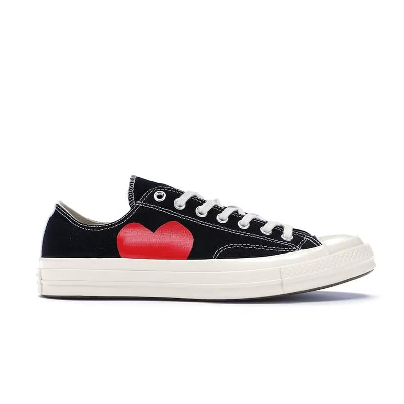 designer Canvas shoes 1970s Casual chuck taylors high low all star comme  des garcons PLAY Black white Grey Blue Red Midsole converses Classic sports  sneakers Tennis 