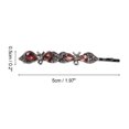 thumbnail image 4 of Unique Bargains 2 Pcs Bobby Pin Rhinestone Bow Hair Clips Wine Red Black, 4 of 5