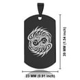 thumbnail image 2 of Stainless Steel Tribal Pisces Zodiac (Two Fishes) Dog Tag Keychain Circle Ring, 2 of 2