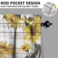 thumbnail image 5 of Rustic Boho Kitchen Curtains 24 Inch Short - 3 Panel Vintage Floral Set with Butterflies, Farmhouse Rod Pocket Window Treatment, 5 of 6