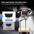 thumbnail image 4 of SECPOEDR 20Bar Espresso Machine with Hot & Rapid Cold Brew, Cappuccino Latte Machine with Milk Frother, 45oz Removable Water Tank, Touchscreen, Silver, 4 of 9