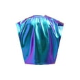 thumbnail image 2 of Haitryli Kids Boys Girls Metallic Dance Top Shiny Cap Sleeve Round Neck T-Shirt Sparkly Casual Shirt Blue 2-4, 2 of 5