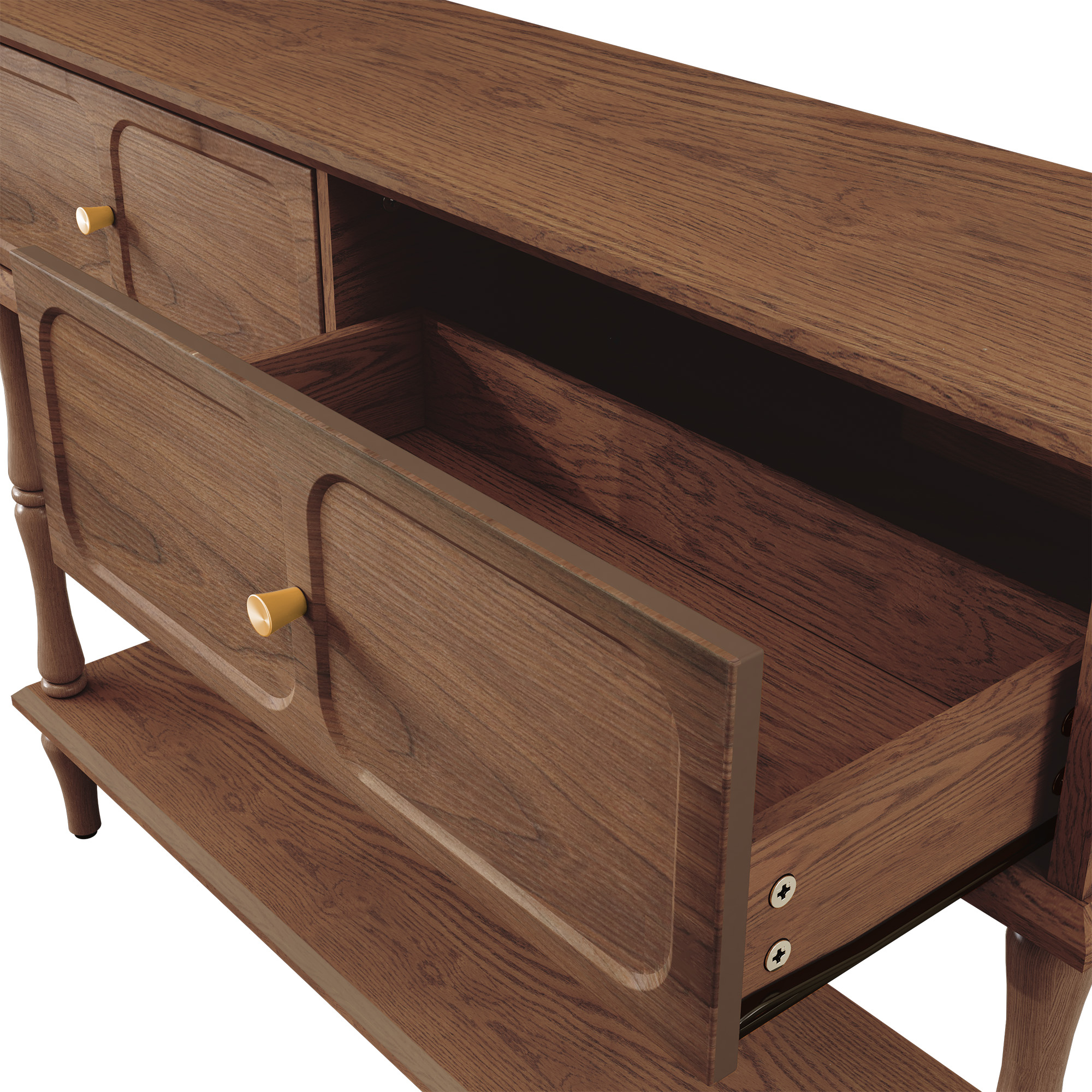 HLR 47" Mid-Century Console Table, Brown photo 2