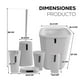 thumbnail image 2 of Kit de 6 Piezas para Baño | Juego de Accesorios para Baño Moderno | Conjunto de Accesorios de Plastico Para Baño | Set de 6 pzas para Baño, 2 of 5