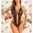 thumbnail image 4 of Jonhasoo Women One Piece Lingerie Sexy Lace Bodysuit Deep V Teddy Babydoll S, 4 of 4