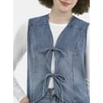 thumbnail image 4 of No Boundaries Cotton Denim Vest with Self Ties, Women's, 4 of 5