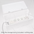 thumbnail image 3 of Linkidea Bathroom Cable Organizer Box for Electric Toothbrush & Razor Chargers, Cord Hider Storage Case, Countertop Clutter-Free Vanity Organizer (White), 3 of 6