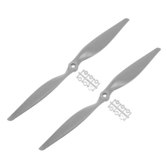 13x6.5 Inch Propeller RC Propellers 2-Vane Blades Props Gray with Adapter Rings for RC Airplane Aircraft Prop Replacement