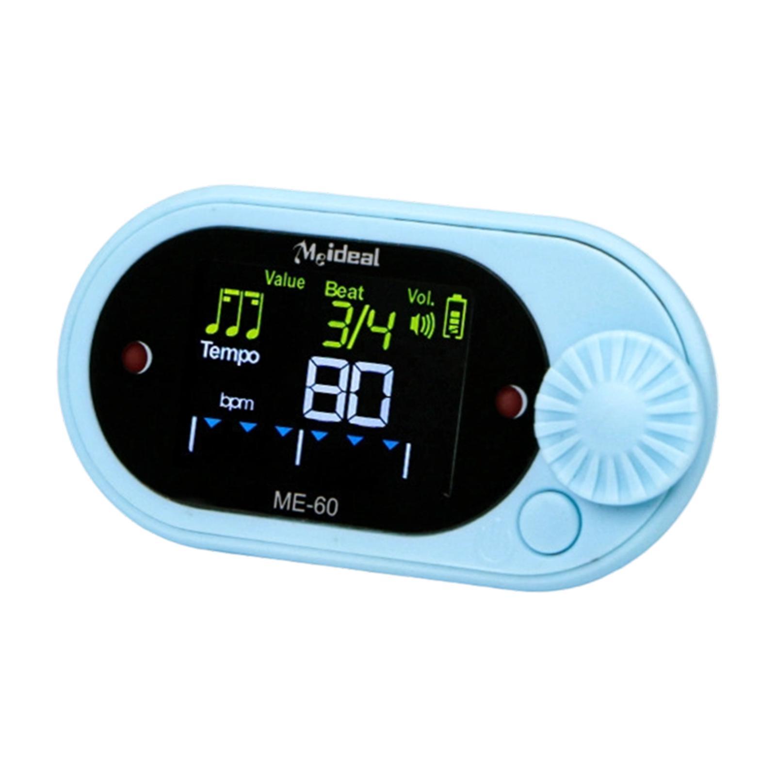 Electronic Metronome Digital Tone Generator LCD Display Compact PP Material for Piano Guitar Musicians