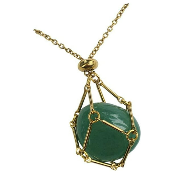 Collar con colgante de gota de piedra Adorno de decoración Elegantes y delicados en alambre para Acción de Gracias Día de San Valentín Verde
