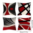 thumbnail image 3 of Ensemble de Coussins Décoratifs 4 Pcs Motif Ligne 45x45cm Housse de Coussin en Lin pour Canapé, 3 of 5
