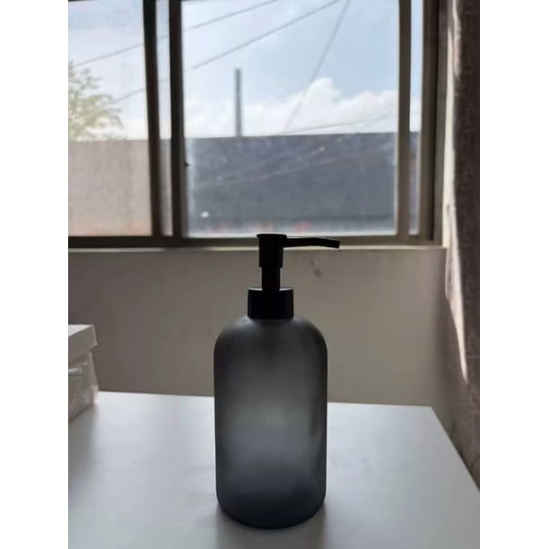 Botella dispensadora de vidrio con bomba a presión, ideal for uso doméstico y hotelero, perfecta for jabón de manos, gel de ducha, detergente for ropa y más, 1 ud.