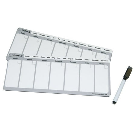 Weekly Wall Calendar - ProMAG 4.25 x 11 Inches Weekly Dry Erase Magnetic Calendar