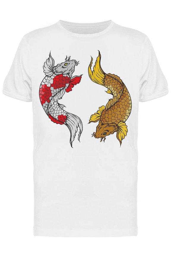 Colorful Koi Carp Fish T-Shirt Men -Image by Shutterstock, Male Small