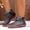 Gray, variant on Women Fold Over Ankle Boots, Side Zipper Soft Faux Leather Short Booties, Flat Non-Slip Rubber Sole Comfort Casual Chelsea Boots Wine 5.5(36)