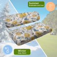thumbnail image 5 of HUIACONG Yellow Floral Universal Golf Cart Seat Covers 2 Piece, Soft Breathable Universal Fit Golf Cart Seat Cover Protector for Ezgo and Other 2 Person Seats 2-Passenger Seats, 5 of 7