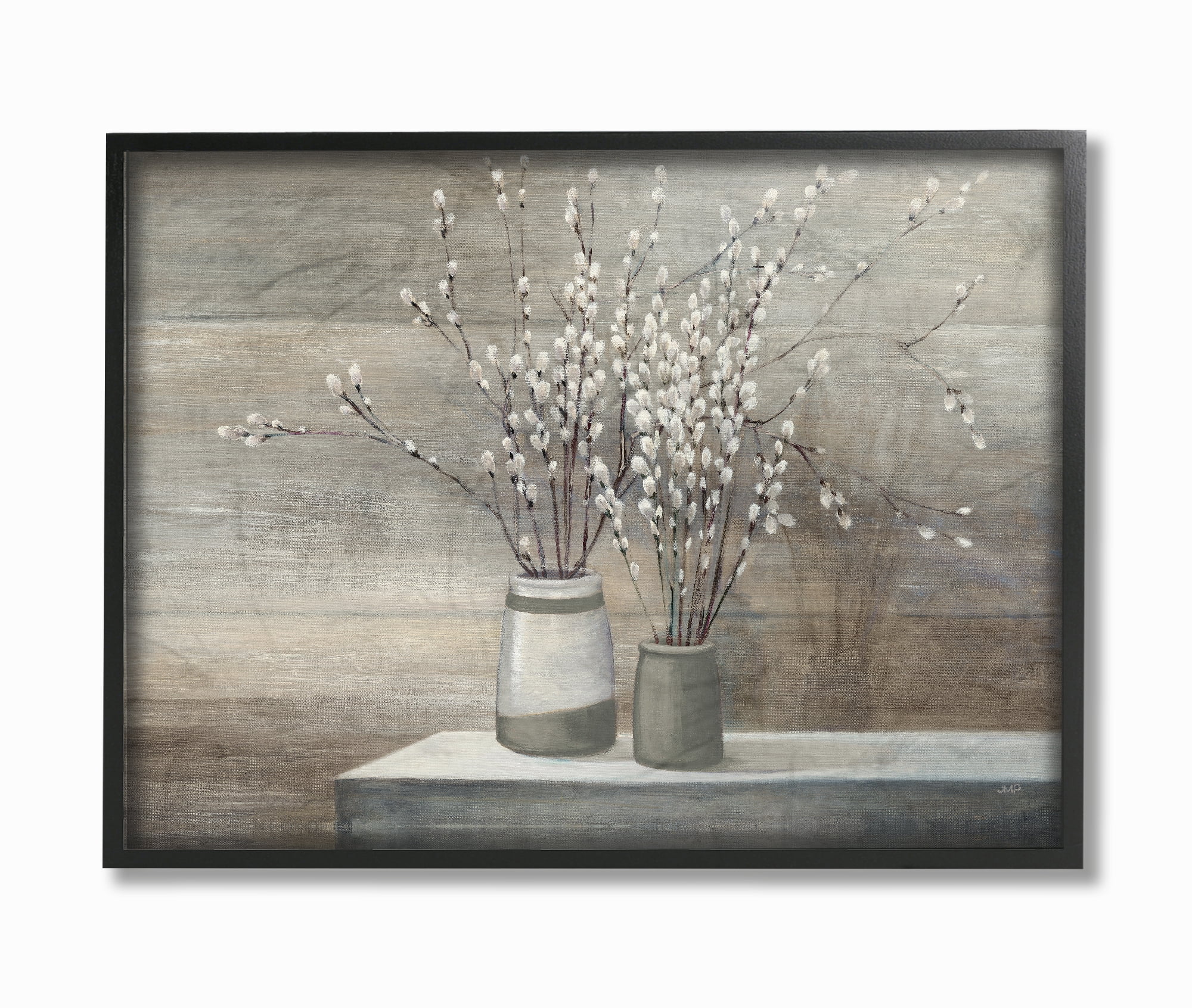 The Stupell Home Decor Collection Pussy Willow Still Life Oversized ...