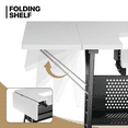 thumbnail image 6 of MoNiBloom Sewing Machine Table with Fold-Down Top, Height Adjustable Platform Craft Table with Storage Shelves & Drawers, White, 6 of 9