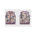 thumbnail image 2 of Michellecmm Women's Knit Vest Vintage Flower V Neck Button Down Sleeveless Cardigan for Fall Streetwear, 2 of 5